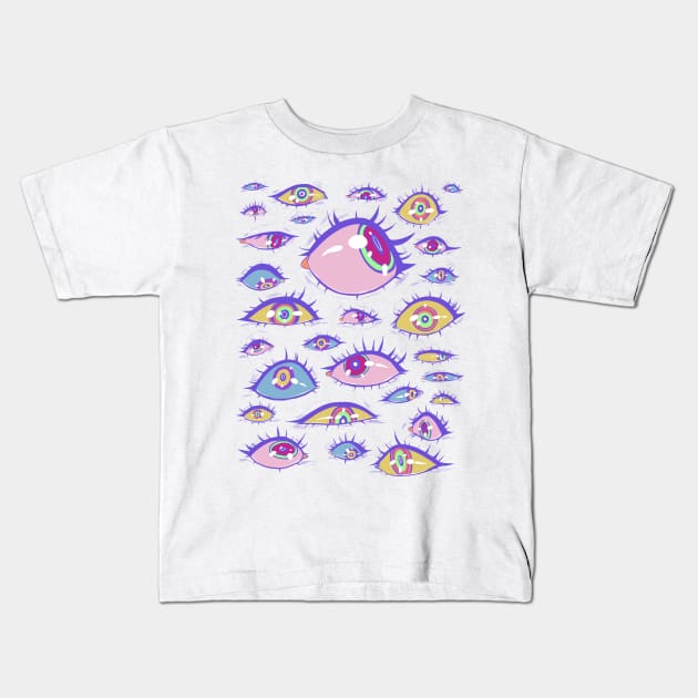 Eyes abound Kids T-Shirt by onesmolhurt